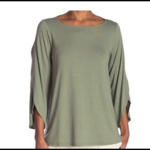 Eileen Fisher Asymmetrical Sleeve Top